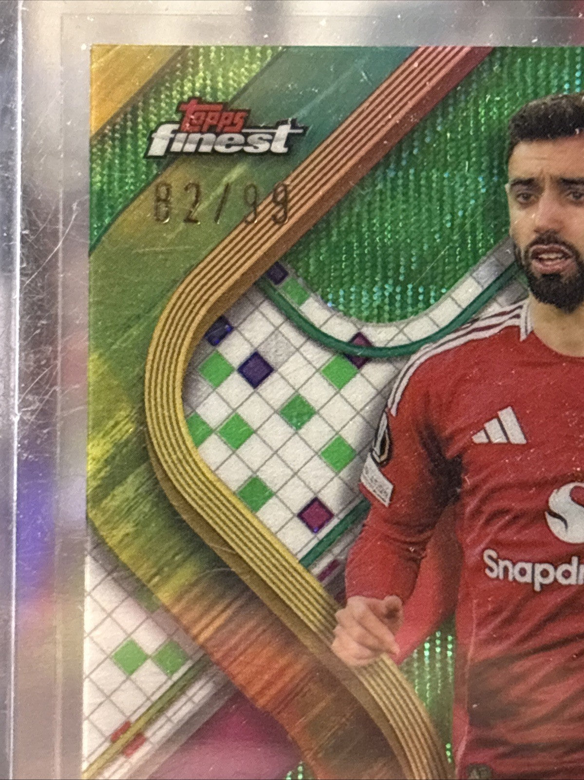 2025 BRUNO FERNANDES 82/99 AUTO TOPPS FINEST UEFA EUROPA LEAGUE AUTOGRAPHS