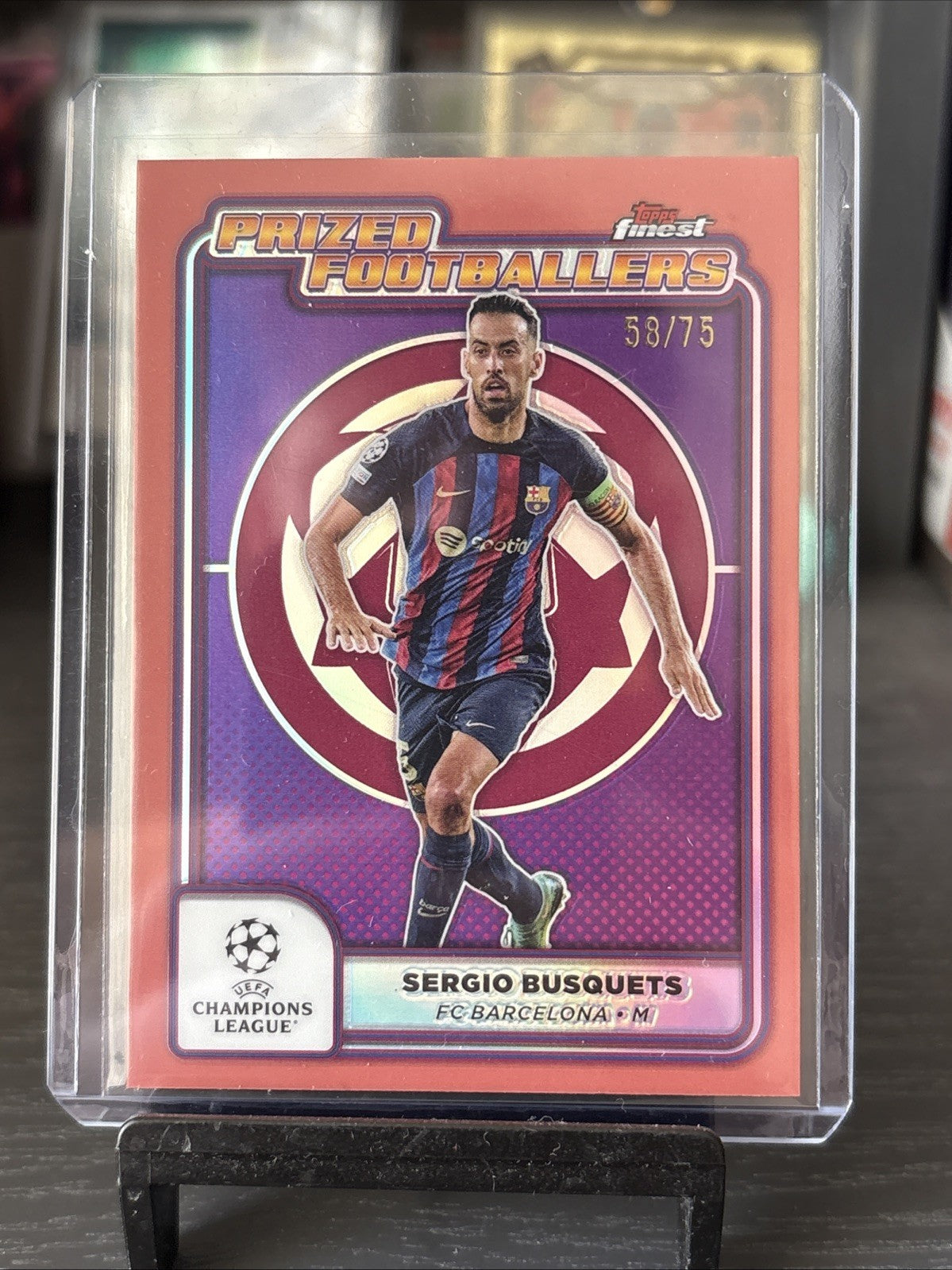 Sergio Busquets Prized Footballers /75 Barcelona Topps Finest 24/25