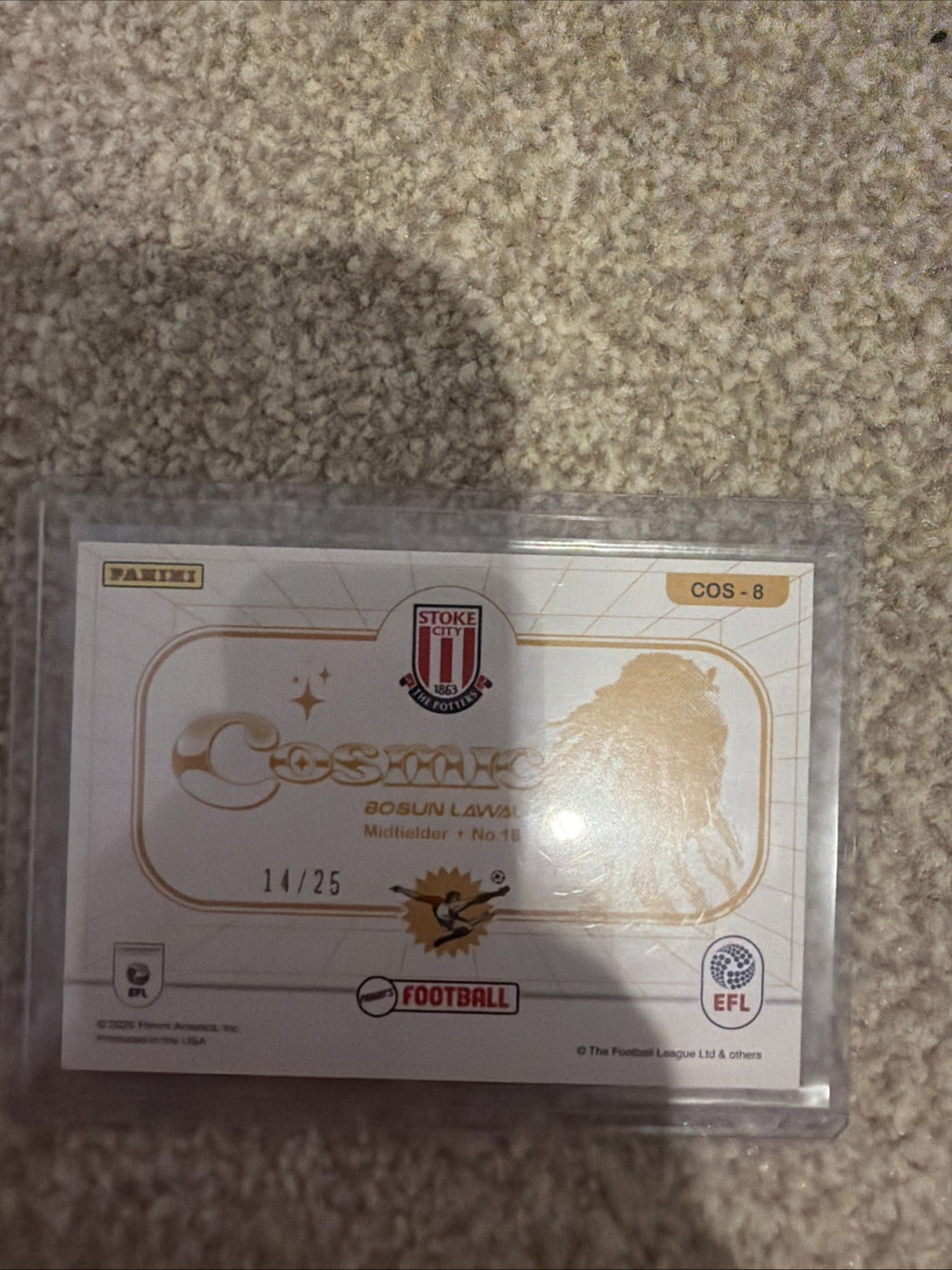 Panini EFL Premium Bosun Lawal Cosmic /25 - Stoke City