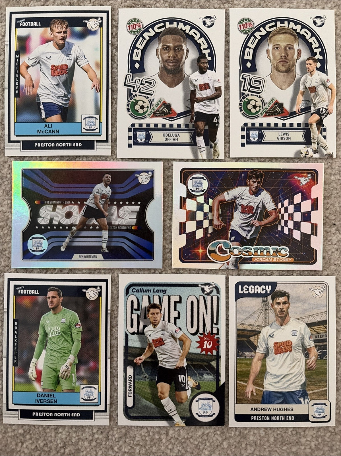 Panini football EFL Preston North End PNE Base card bundle