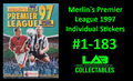 Merlin's Premier League 1997 Individual Stickers #1-183