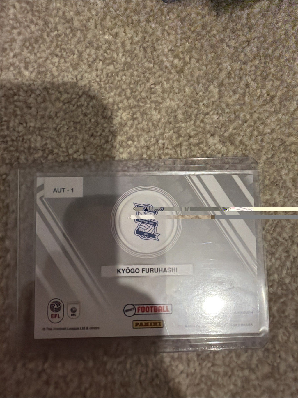 Panini EFL Football Official Trading Cards Kyogo Furuhashi Birmingham Auto 25/26