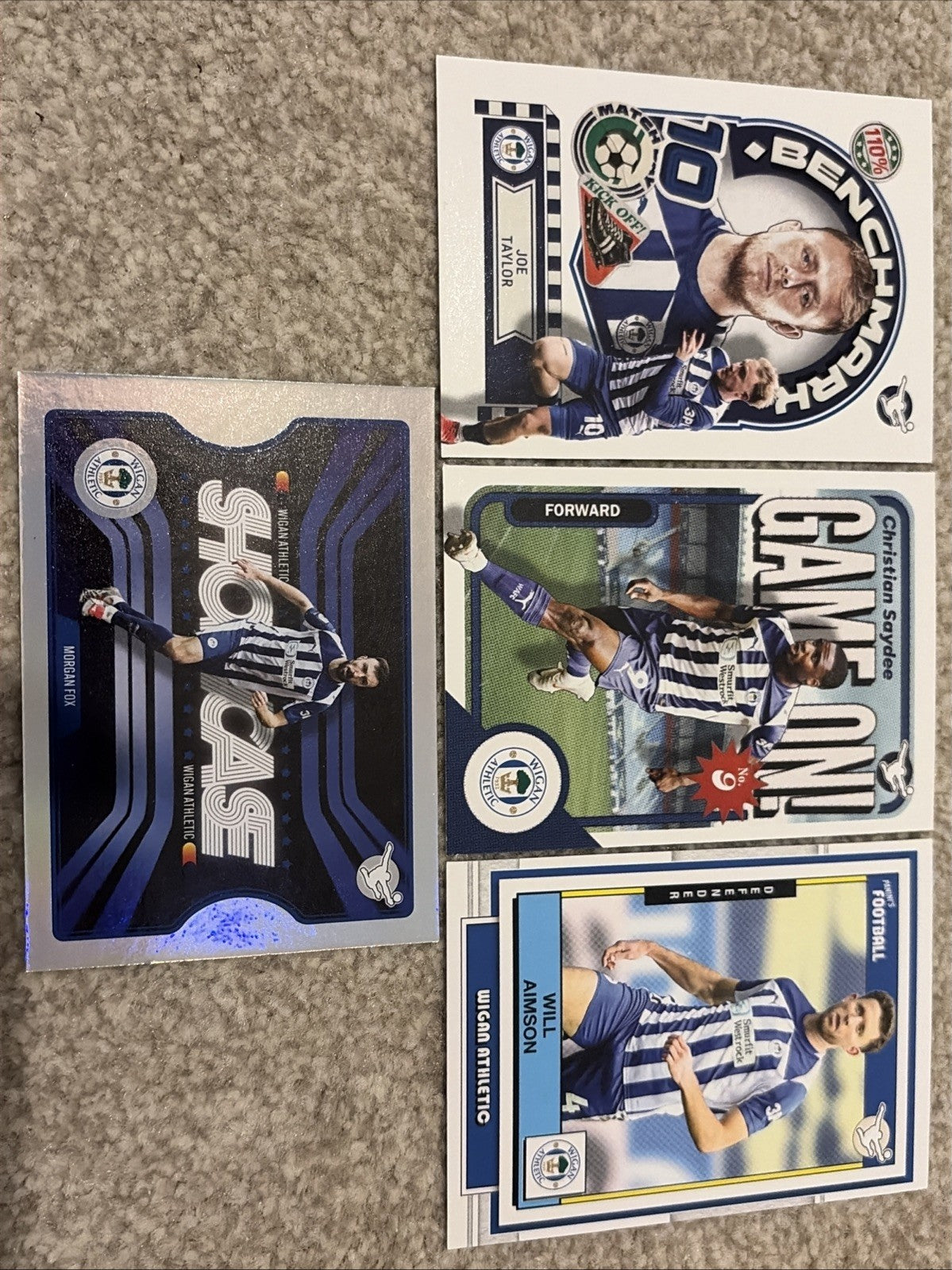 4 x Panini EFL Premium 2026 Wigan Base & Inserts Bundle - No Duplicates