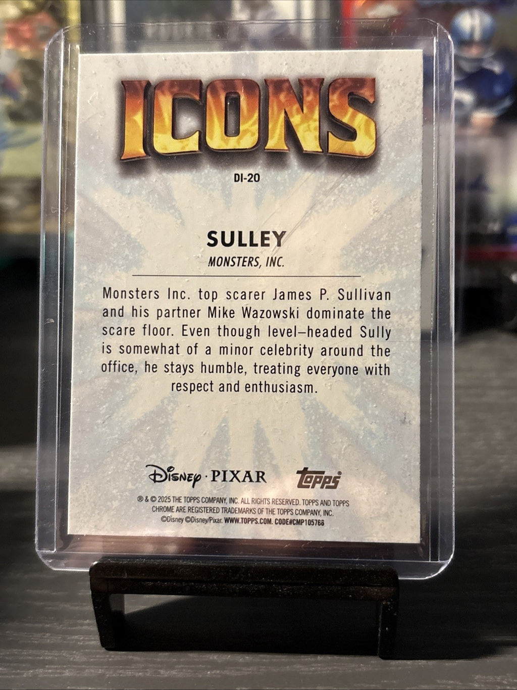 Sulley #DI-20 Disney Icons - 2025 Topps Chrome Disney - Monsters Inc Movie