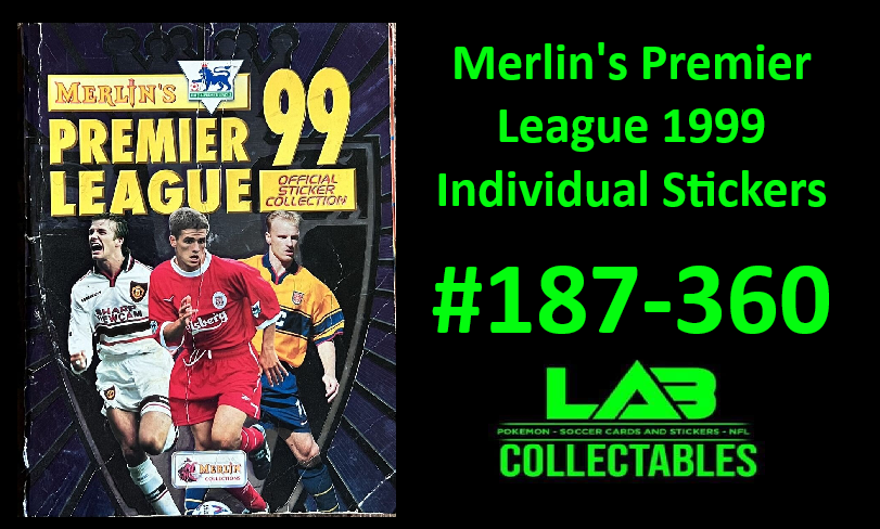 Merlin's Premier League 1999 Individual Stickers #187-360 Complete Your Set