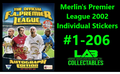 Merlin's Premier League 2002 Individual Stickers #1-206 Complete Your Collection