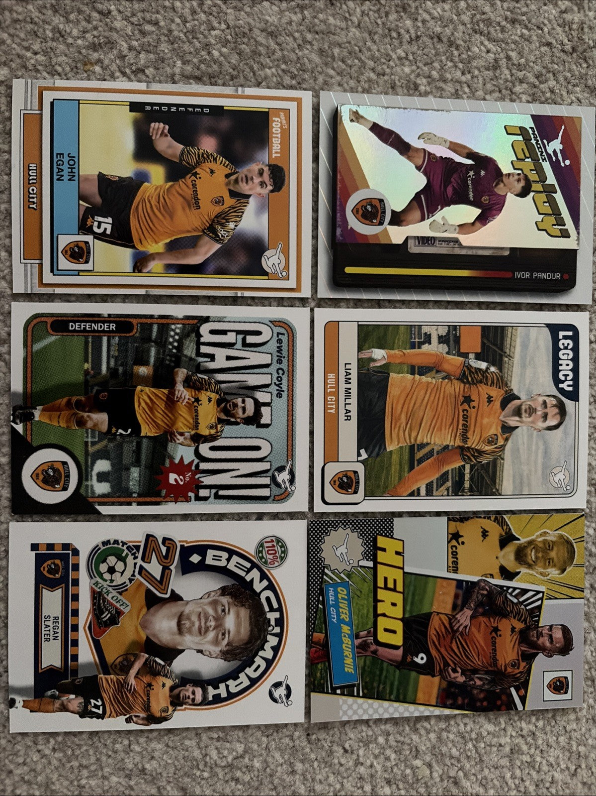 6 x Panini EFL Premium 2026 Hull Base & Inserts Bundle - No Duplicates