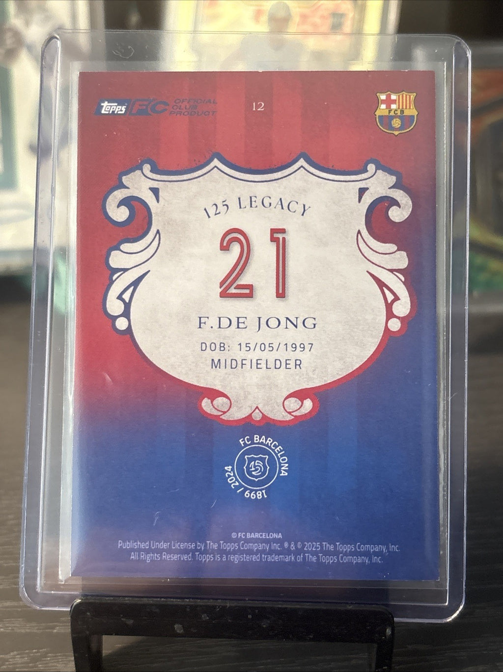 Topps FC Barcelona 125th Anniversary Frenkie De Jong /150