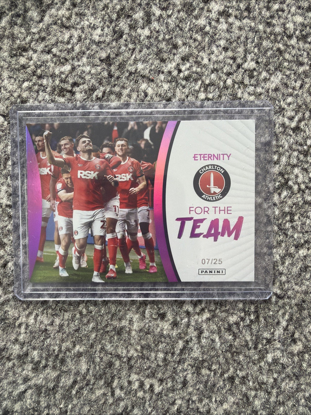 EFL Eternity For The Team Numbered Insert 8/25 Charlton Athletic 1-1 Swansea