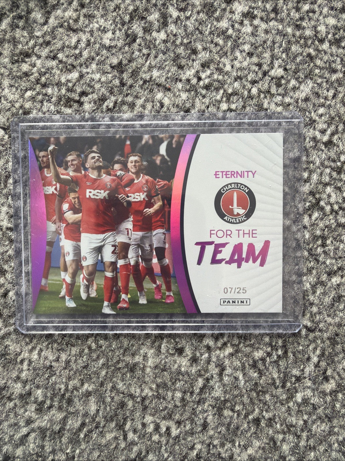 EFL Eternity For The Team Numbered Insert 8/25 Charlton Athletic 1-1 Swansea