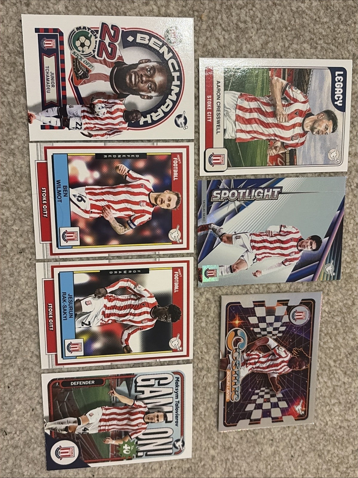 7 x Panini EFL Premium 2026 Stoke Base & Inserts Bundle - No Duplicates