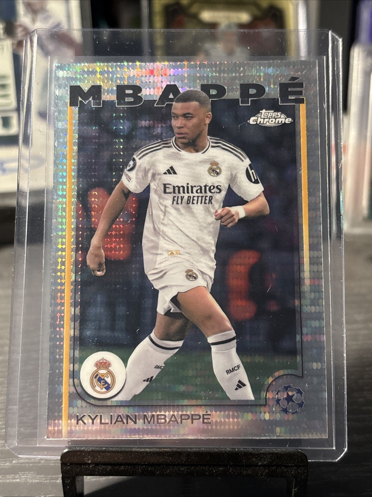 TOPPS CHROME UCC 2024-25 KYLIAN MBAPPE  REAL MADRID Silver Pulsar Parallel