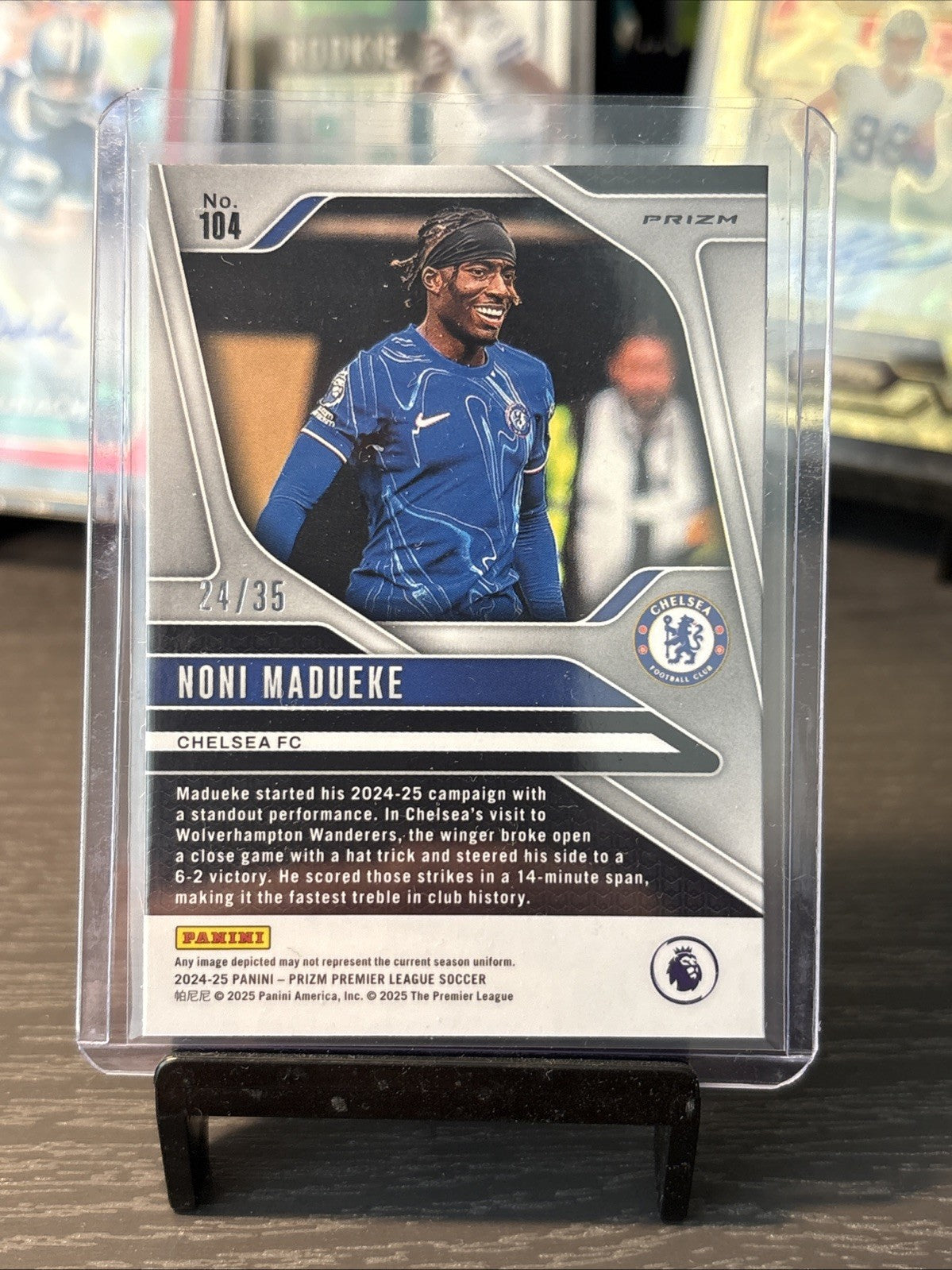 Panini Prizm Premier League 24/25 Noni Madueke White Parallel /35