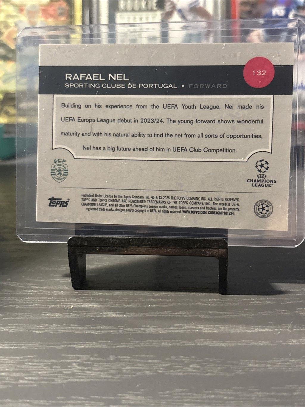 2024-25 Topps Chrome UEFA Rafael Nel Rookie RC Gold Lava 22/50 Sporting CP