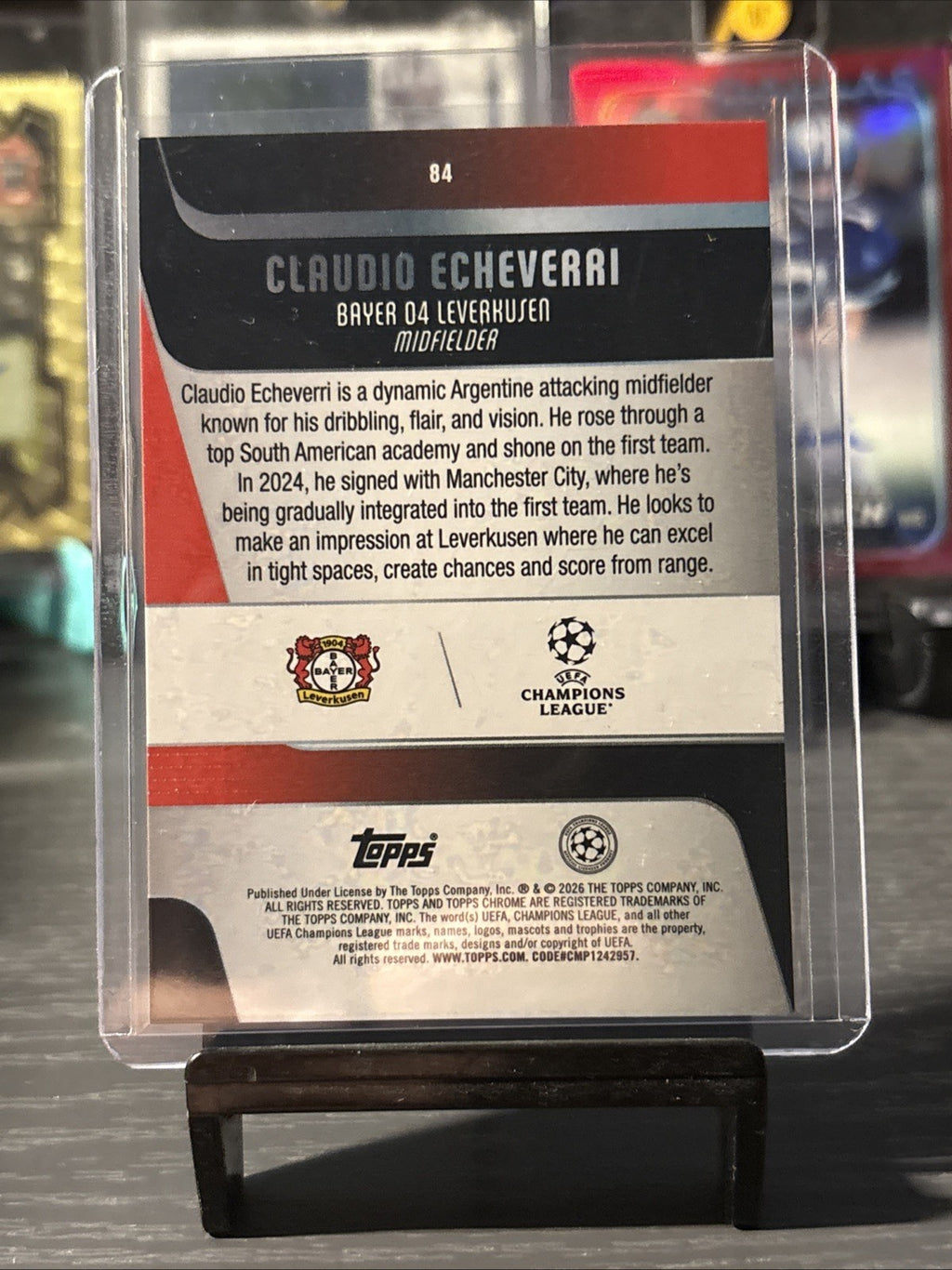 Topps Chrome Ucc Logofractor 25/26 Claudio Echeverri Rookie RC /75