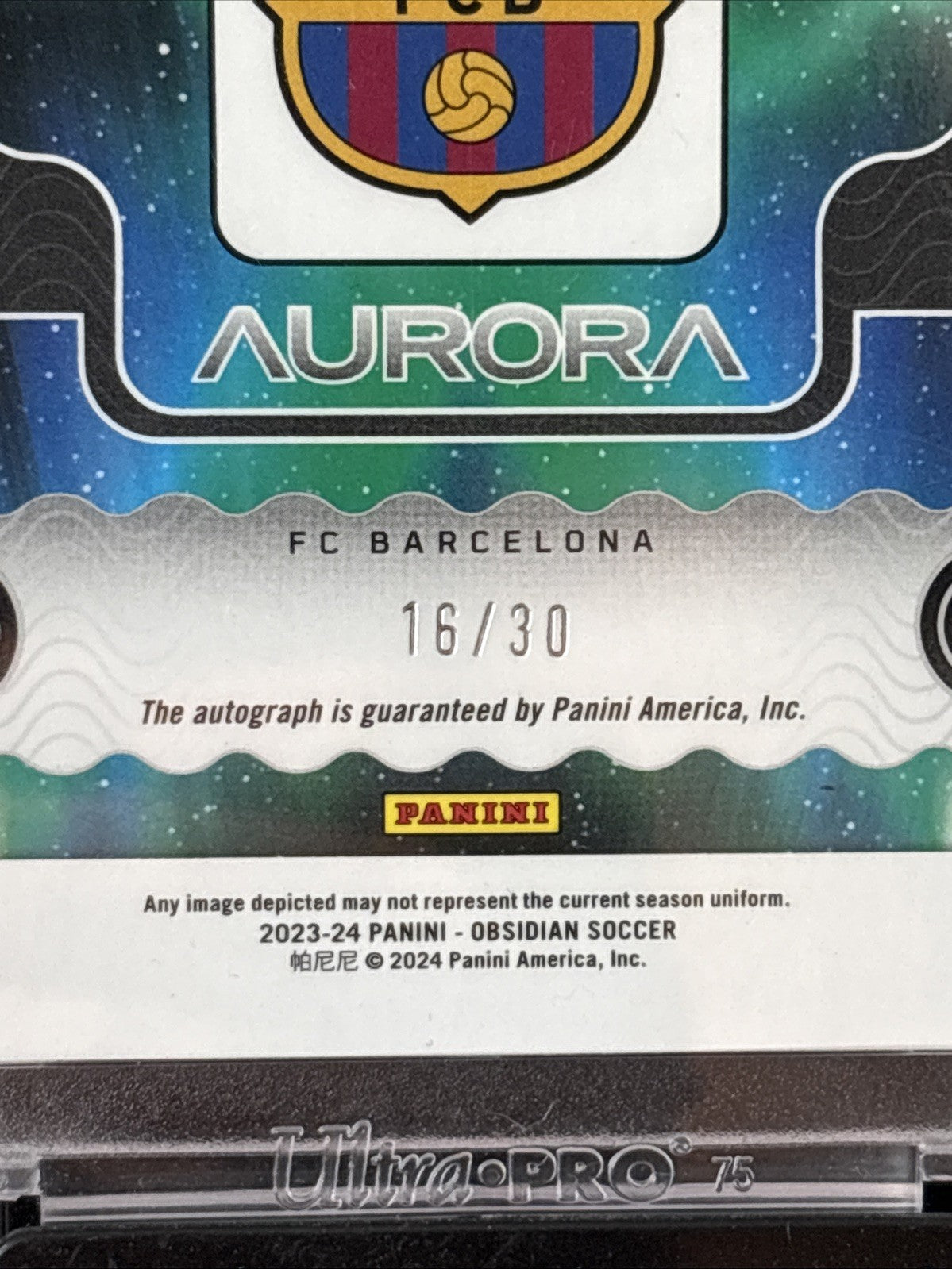 2023-24 Panini Obsidian Thierry Henry /30 FC Barcelona Aurora AUTO