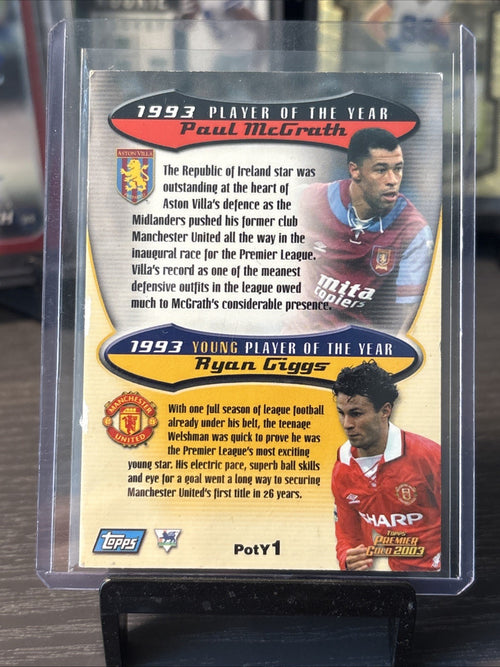 2003 TOPPS PREMIER GOLD -McGRATH /GIGGS -1993 PLAYER OF THE YEAR CARD #Poty1