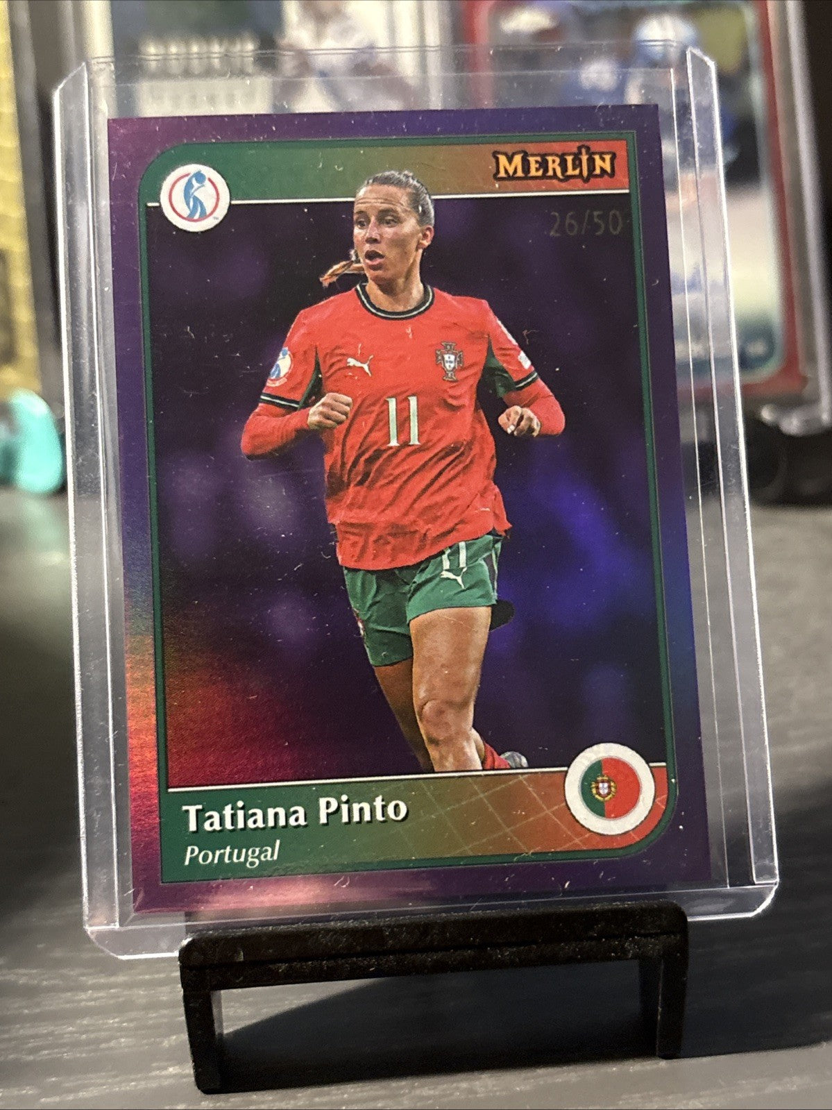 TATIANA PINTO 26/50 Purple Refractor - 2025 Topps Merlin EURO - Portugal