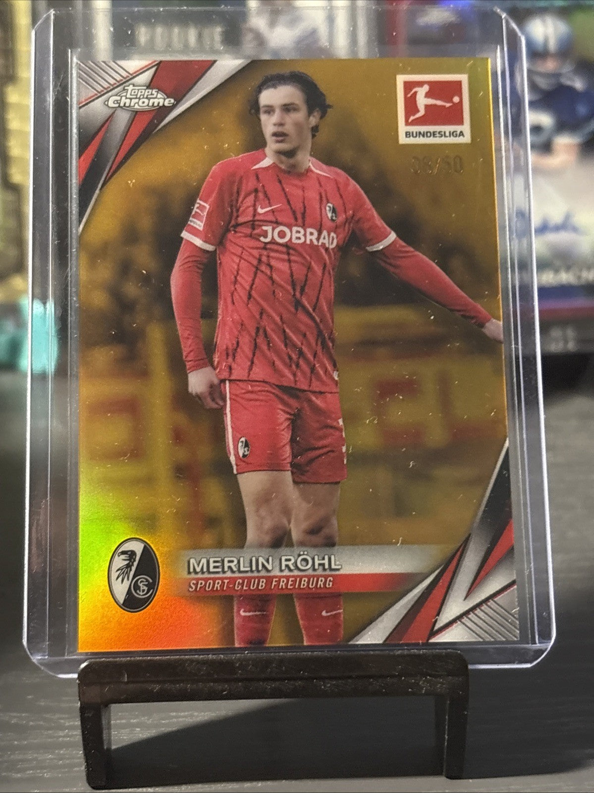 2024 Topps Chrome Bundesliga Gold Merlin Rohl /50 Freiburg #38