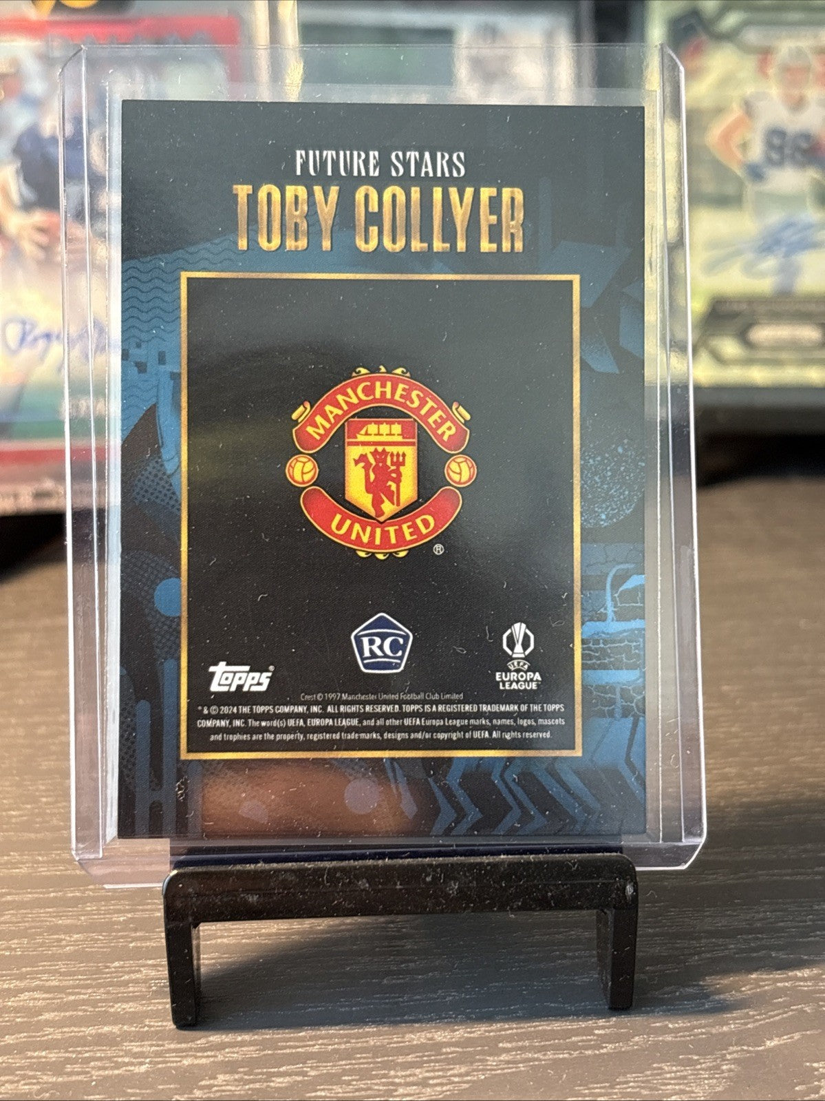 2024-25 TOPPS UCC GOLD MANCHESTER UNITED TOBY COLLYER FUTURE STARS BLUE /49