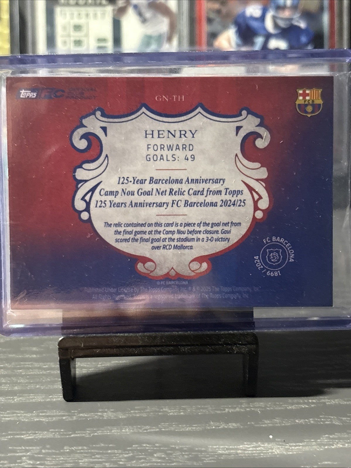 Topps Barcelona 125th Anniversary Thierry Henry Camp Nou Goal Net Patch /75