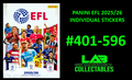 Panini EFL Sticker Collection 2025/26 Individual Stickers #401-596