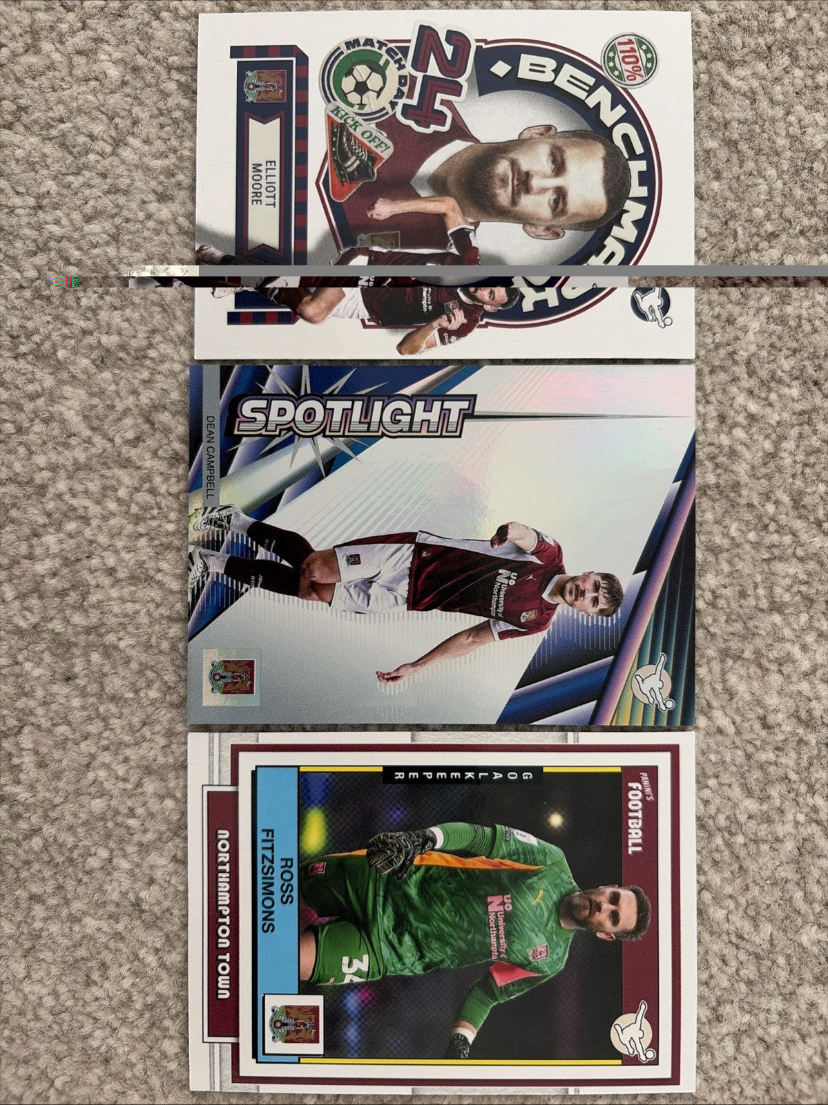 EFL Panini Football 25/26 - Base/Insert Bundle - 3x Northampton Town