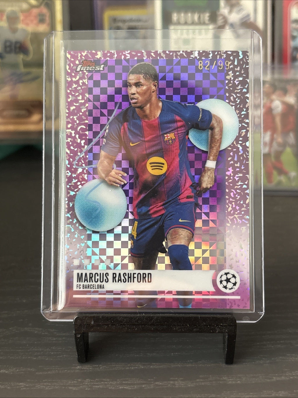 Topps Finest UEFA Champions League Marcus Rashford FC Barcelona #82 /99