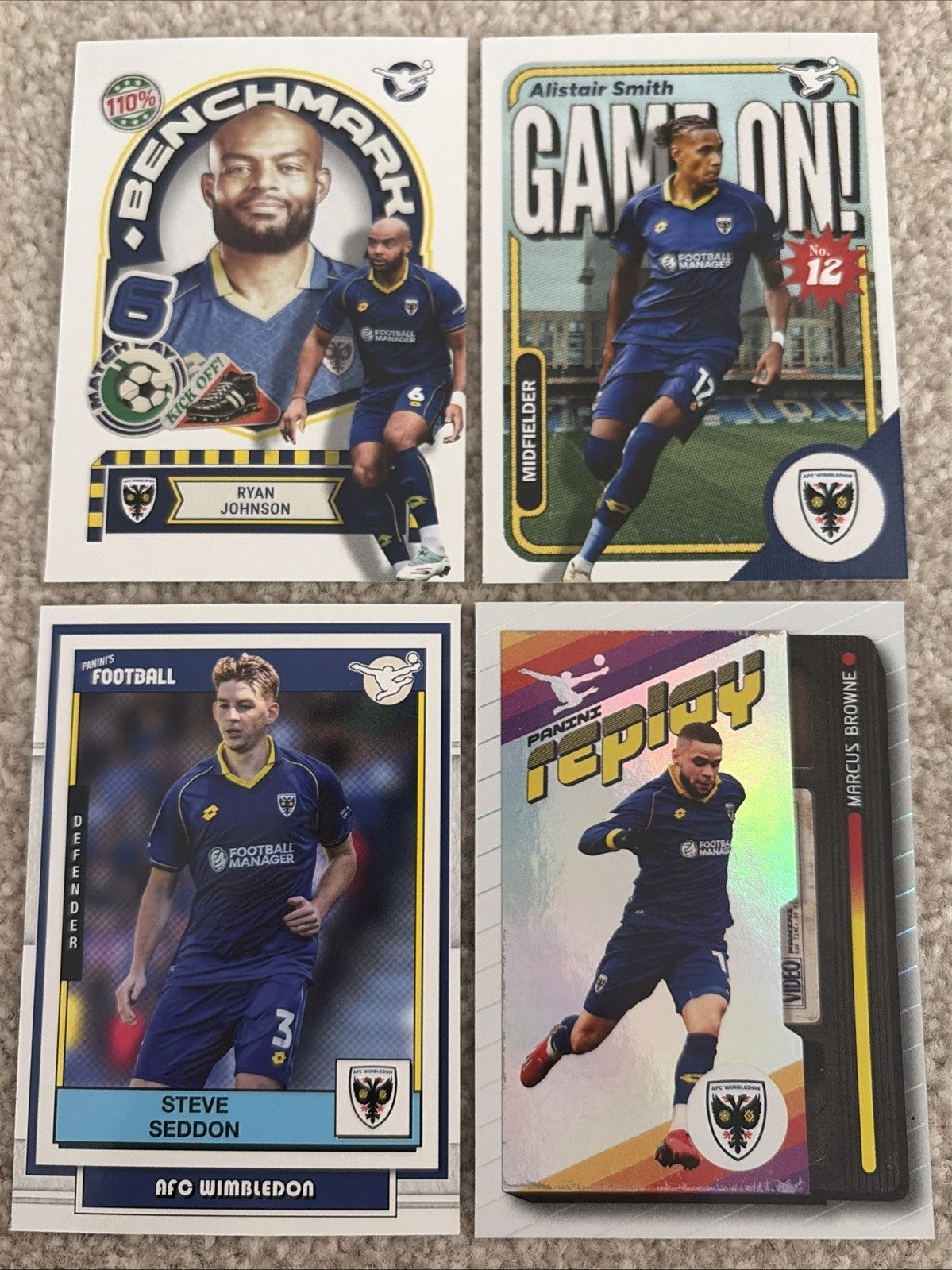 EFL Panini Football 25/26 - Base/Insert Bundle - 4x AFC Wimbledon