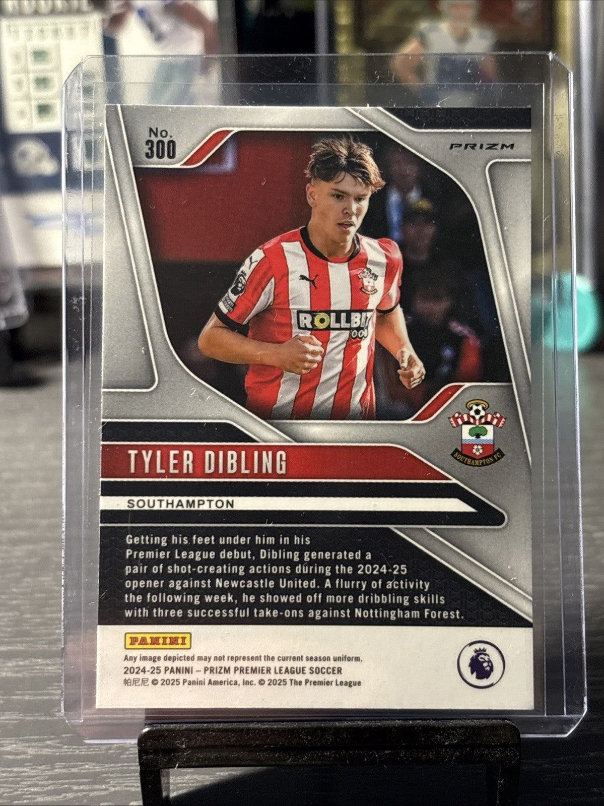 Tyler Dibling 300 Pink Mosaic - Prizm 2024-25 Premier League  RC ROOKIE