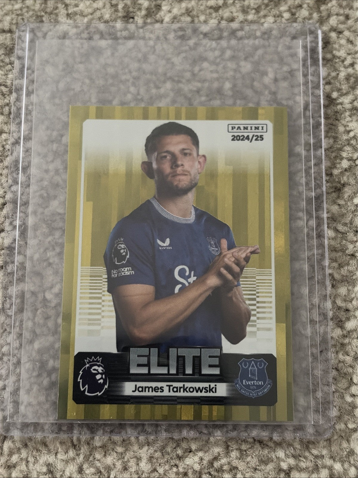 Panini Premier League 2025 Parallel Sticker Elite Gold James Tarkowski ,#249