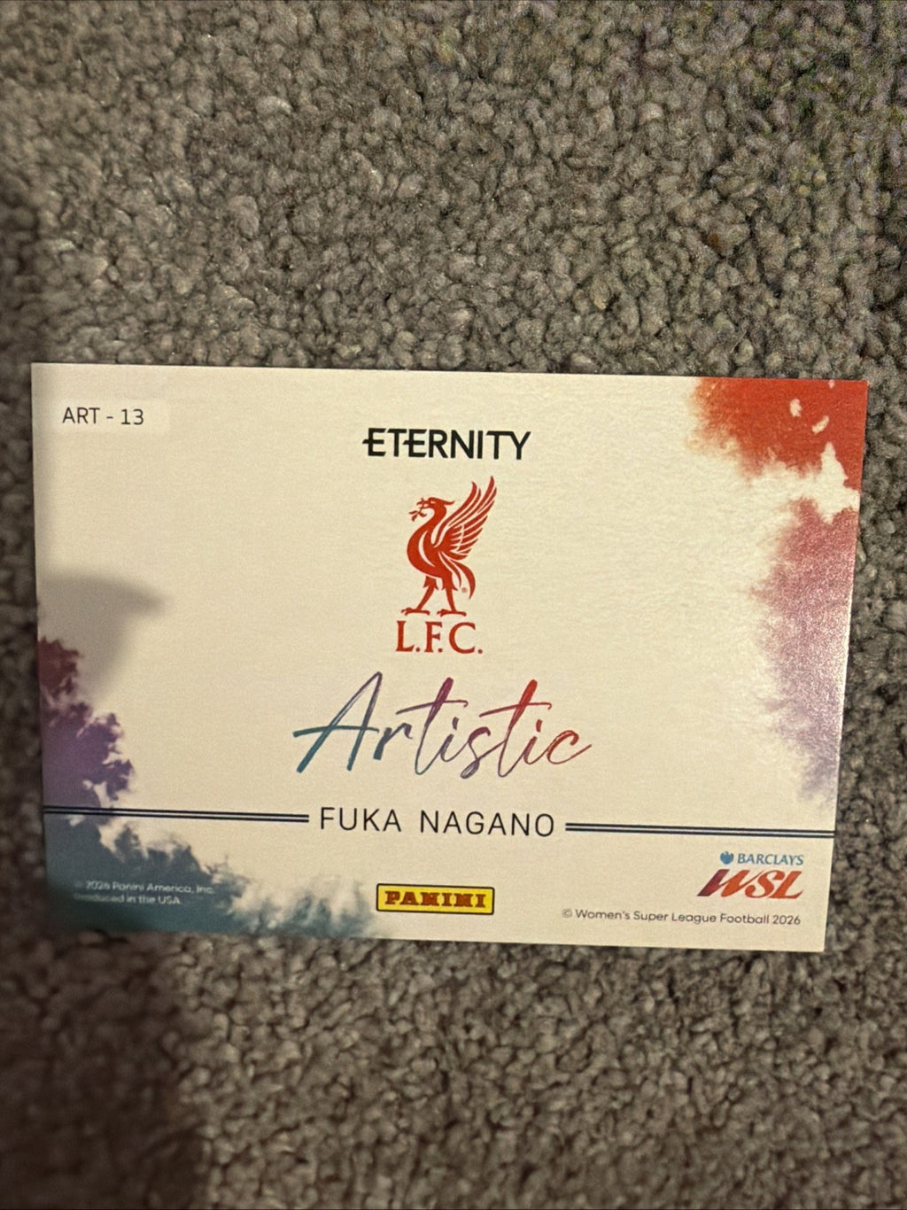 Fuka Nagano Red Artistic /10 Colour Match Panini WSL Eternity