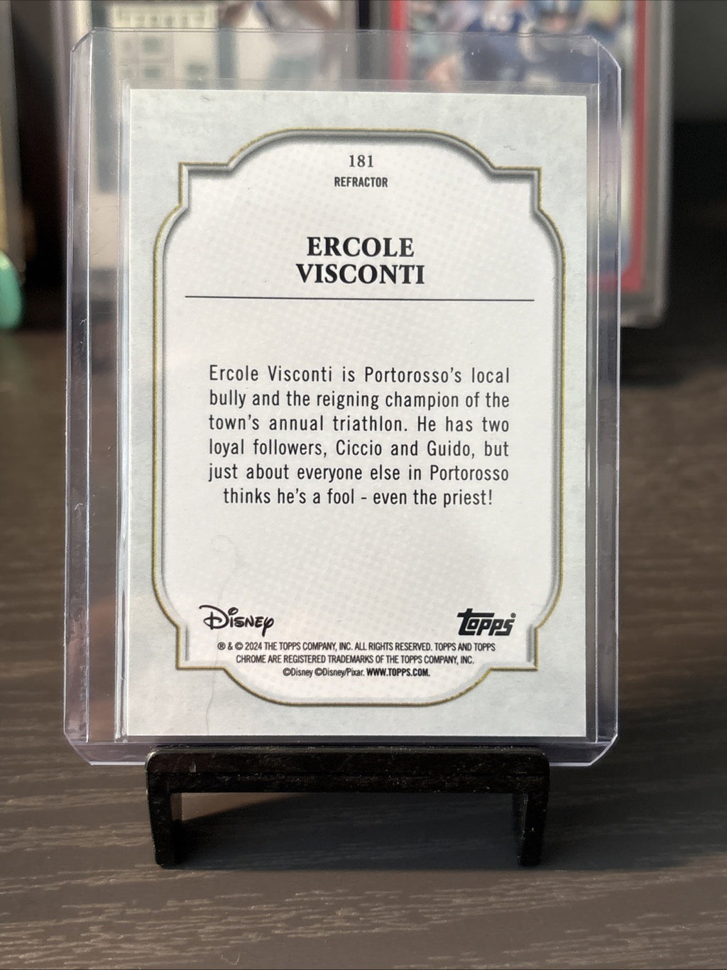 Ercole Visconti 2024 Topps Chrome Disney Pixar #181 Silver Refractor