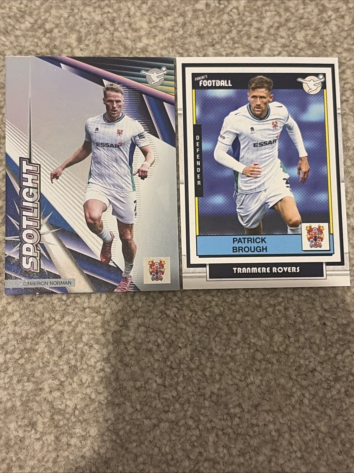 Panini Football EFL 2025-26 - Tranmere Rovers Base/Insert Bundle Brough & Norman