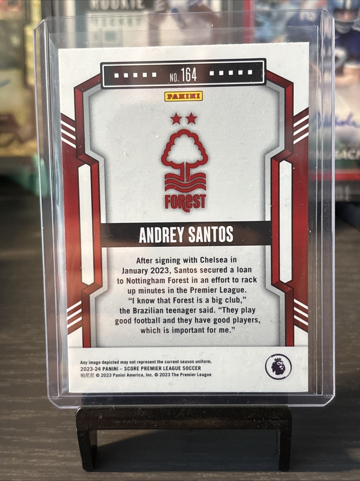 Panini Score Andrey Santos Rookie Nottingham Forrest 46/50
