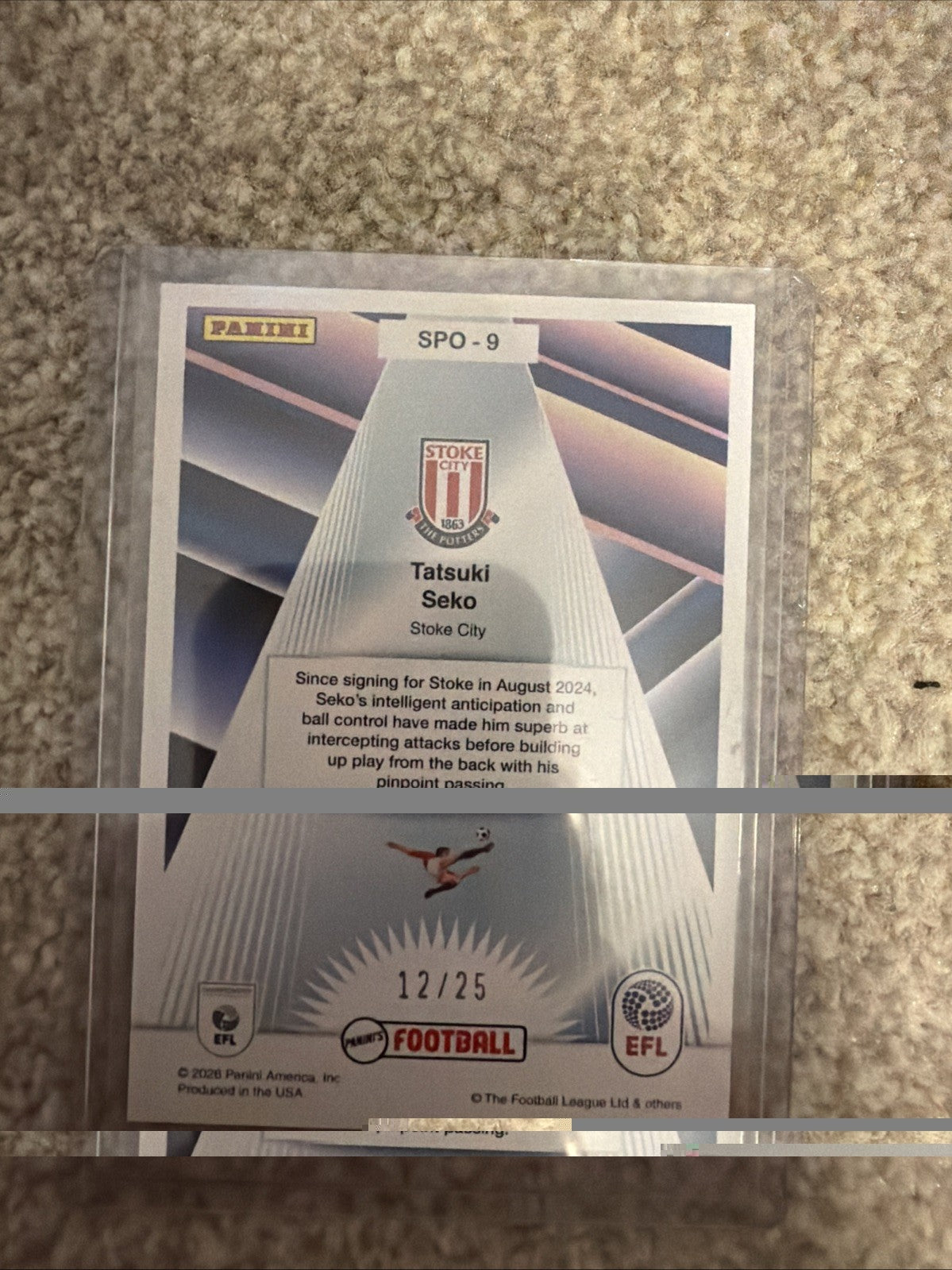 Ttsuki Seko Spotlight - 12/25 EFL Panini Football 2025/26