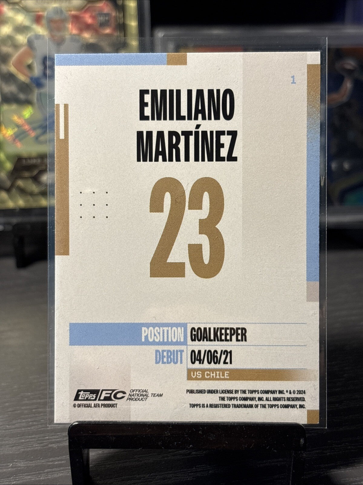 Emiliano Martinez Argentina Base 2024-25 Topps Team Set #1