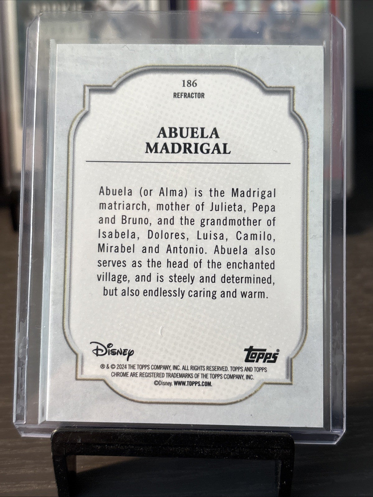 Topps Chrome Disney 2024 #186 Abuela Madrigal Encanto Refractor Card