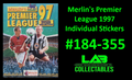 Merlin's Premier League 1997 Individual Stickers #184-355
