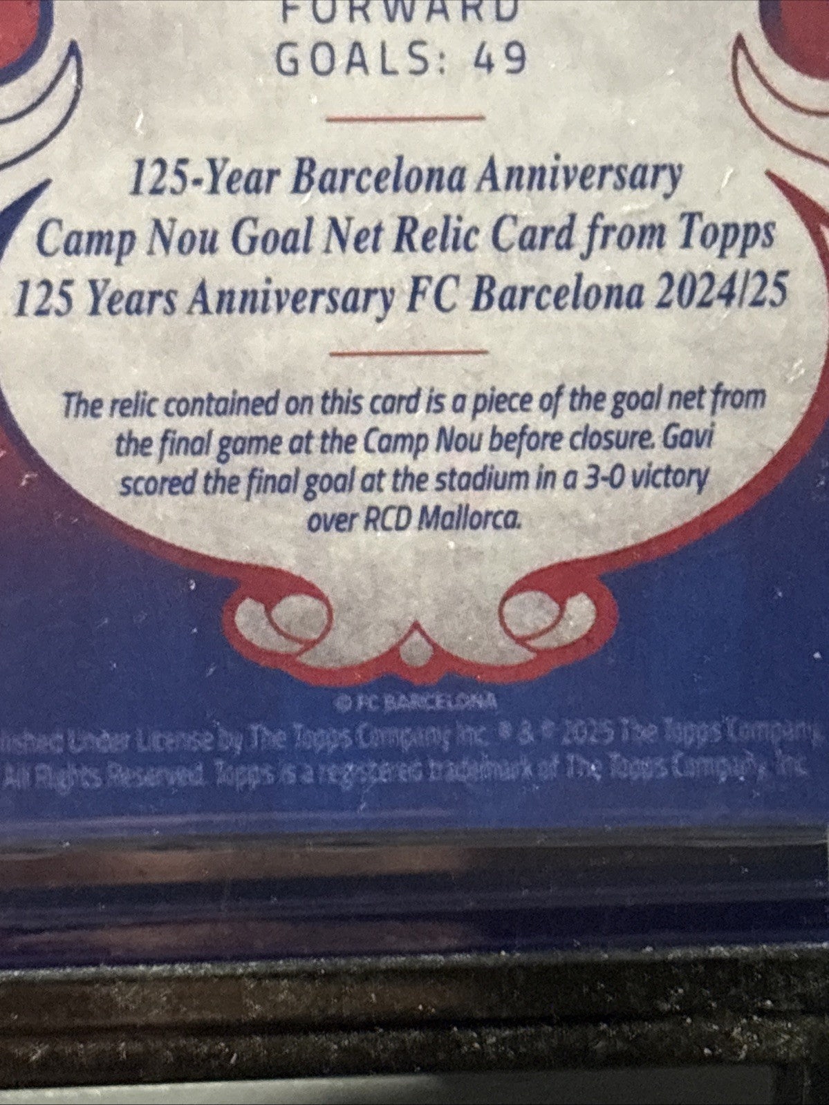 Topps Barcelona 125th Anniversary Thierry Henry Camp Nou Goal Net Patch /75