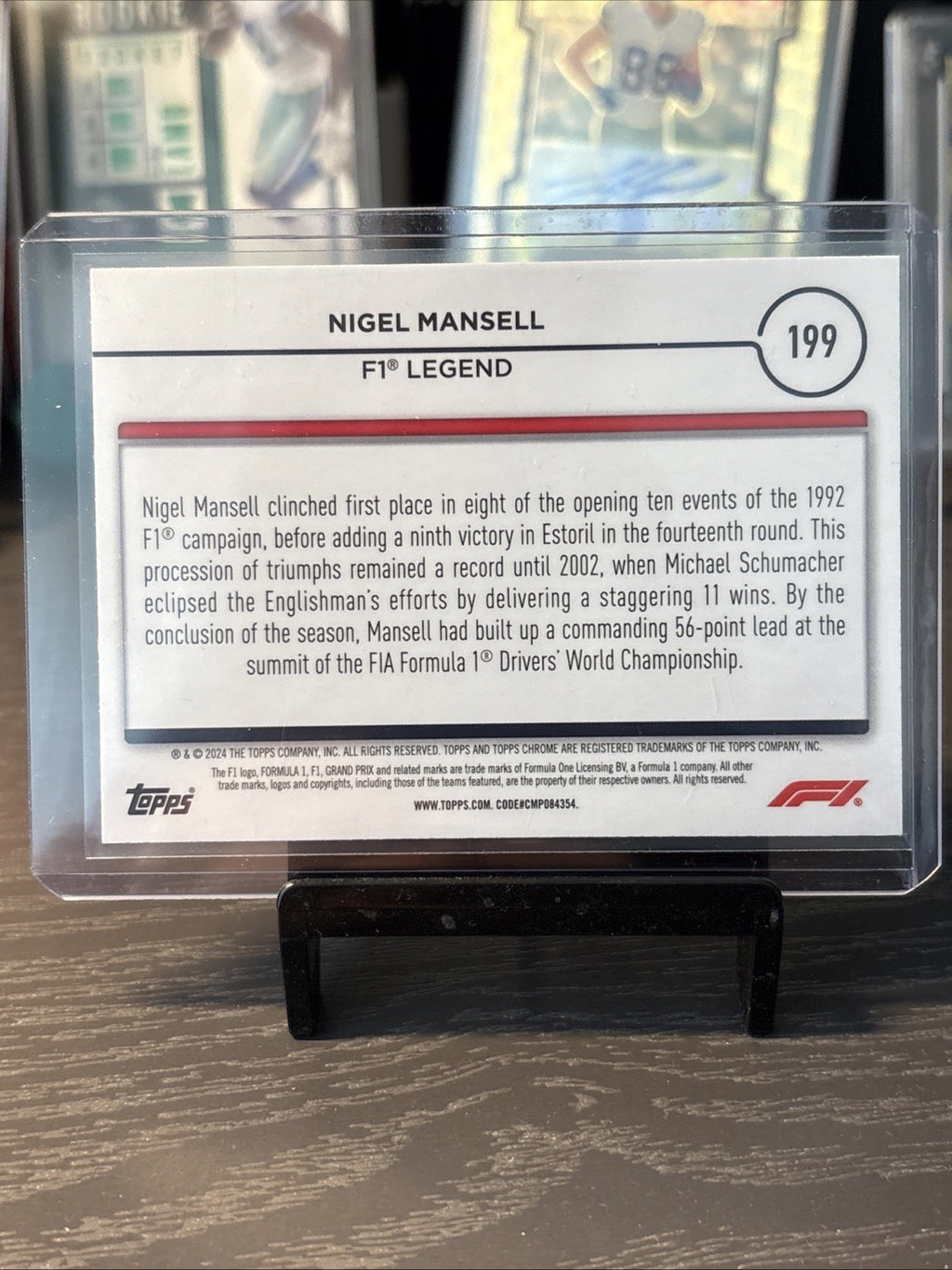 2024 Topps Chrome Logofractor Formula 1 - Nigel Mansell #199 Base