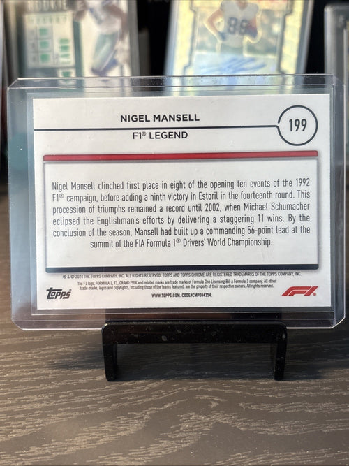 2024 Topps Chrome Logofractor Formula 1 - Nigel Mansell #199 Base