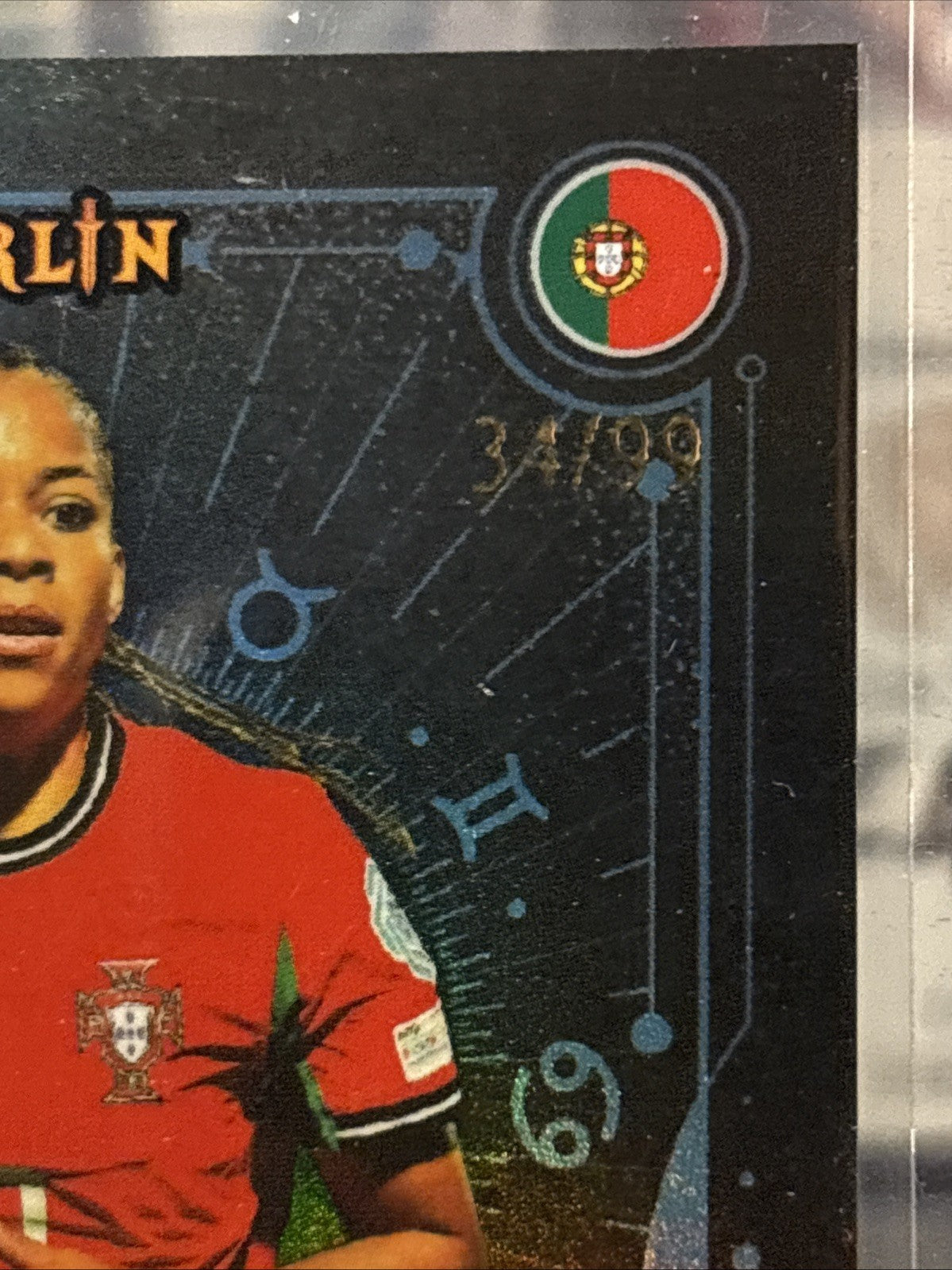 2025 Topps UEFA Women's EURO Merlin Mystic Nights Jessica Silva Light Blue #/99