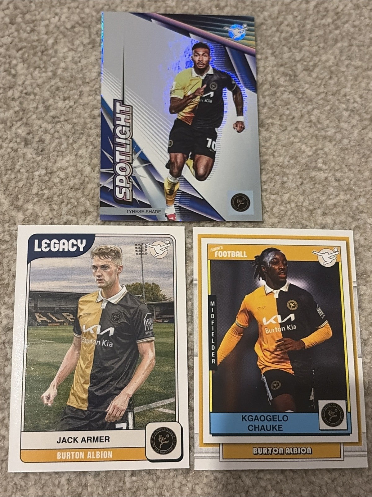 EFL Panini Football 25/26 - Base/Insert Bundle - 3x Burton Albion