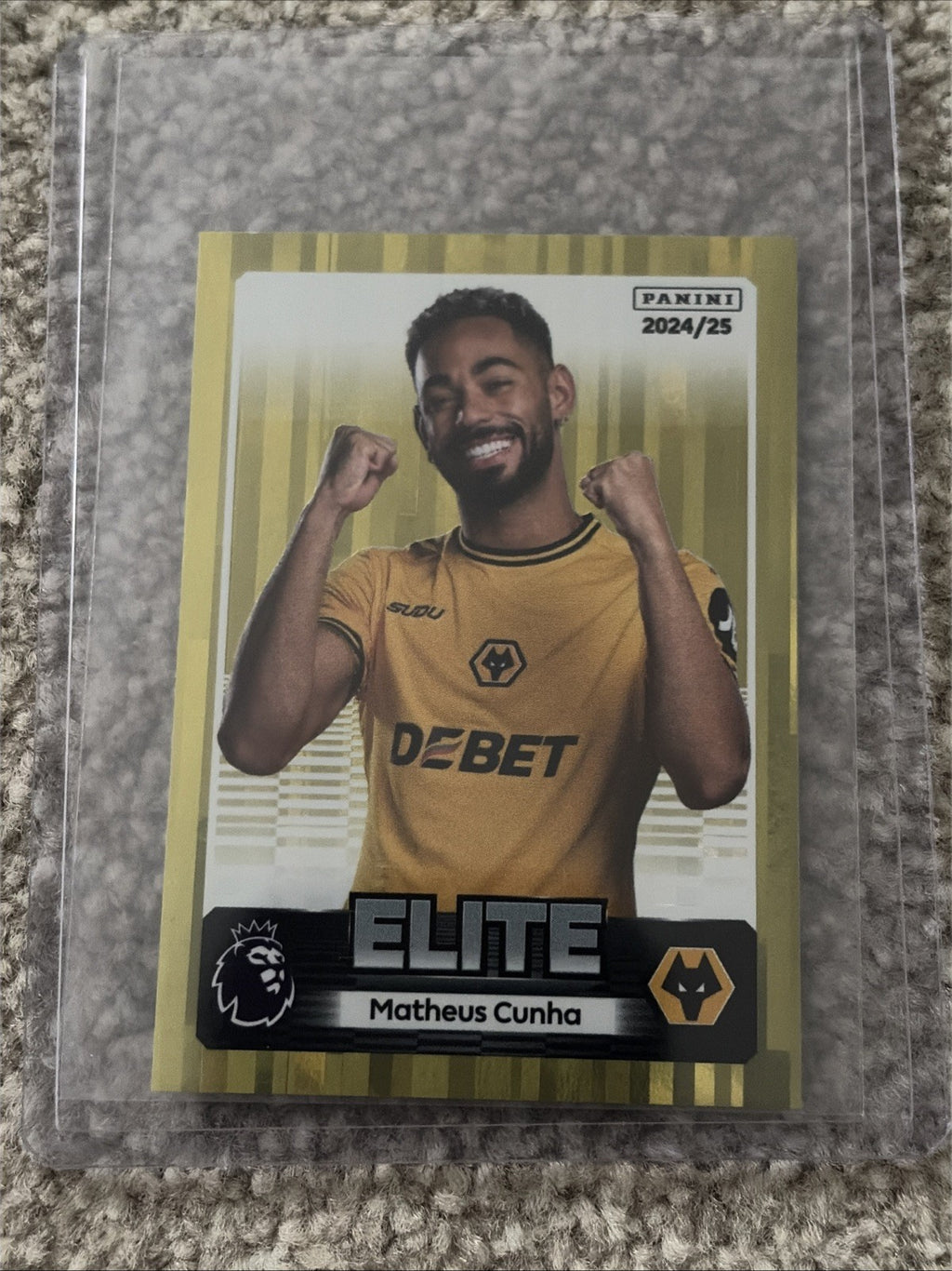 Panini Premier League 2025 Sticker - Gold Elite Parallel - Cunha - 631