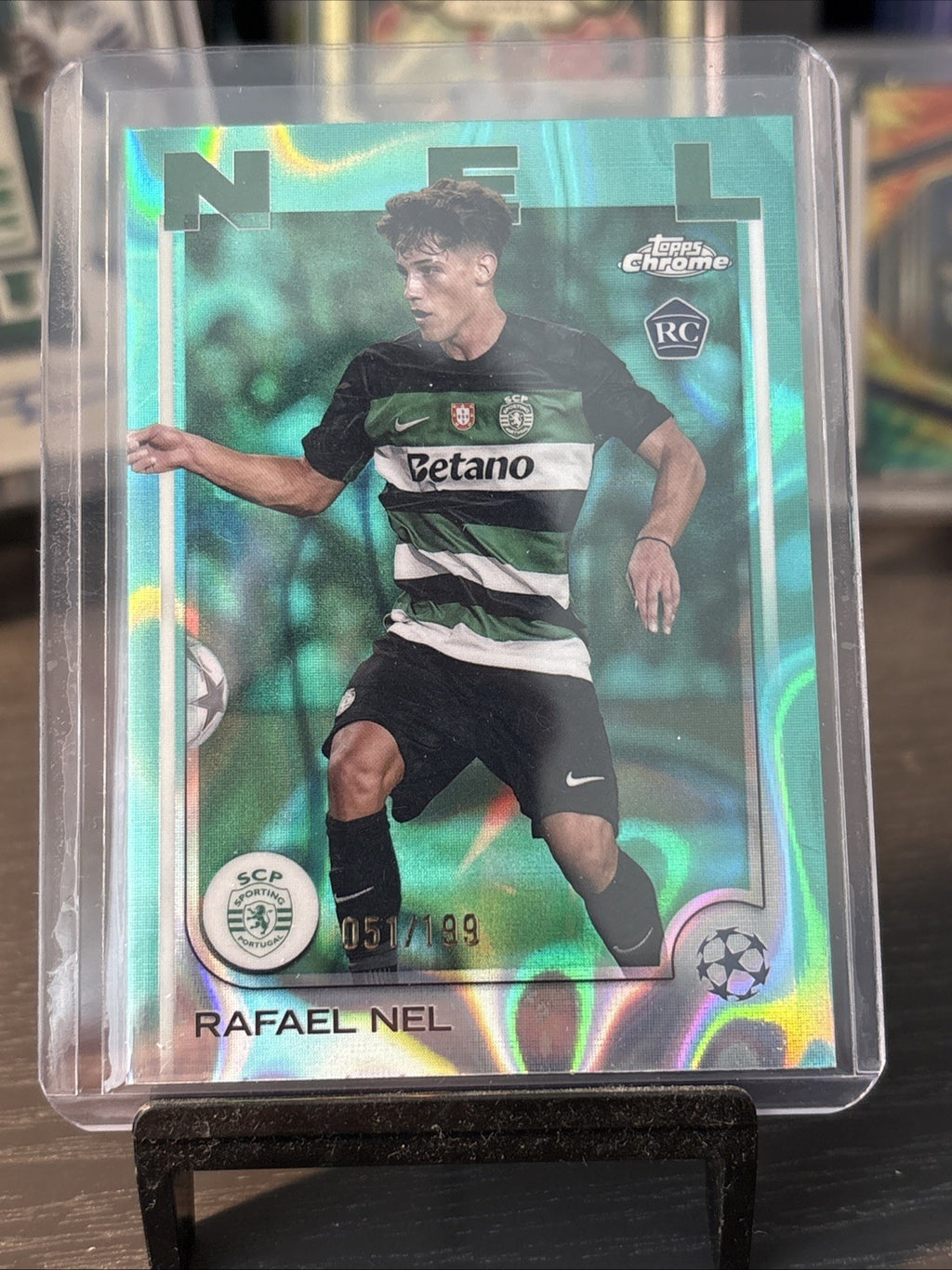 Rafael Nel RC 24/25 Topps Chrome UCC Parallel /199 Rookie RC Sporting