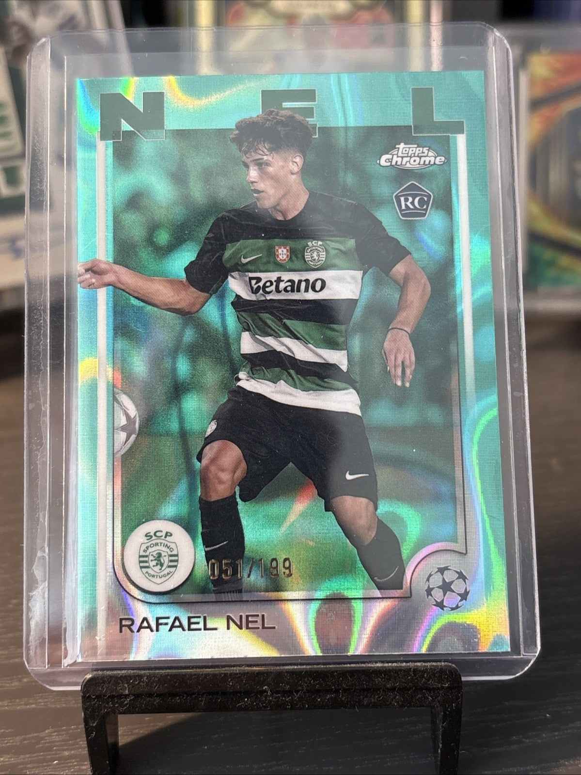 Rafael Nel RC 24/25 Topps Chrome UCC Parallel /199 Rookie RC Sporting