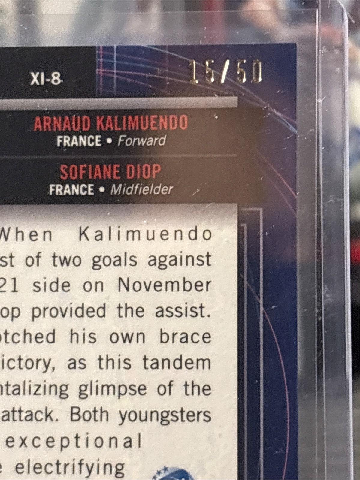 Topps 2022-23 Bowman Chrome U21 Xinevitables XI-8 Kalimuendo Diop /50