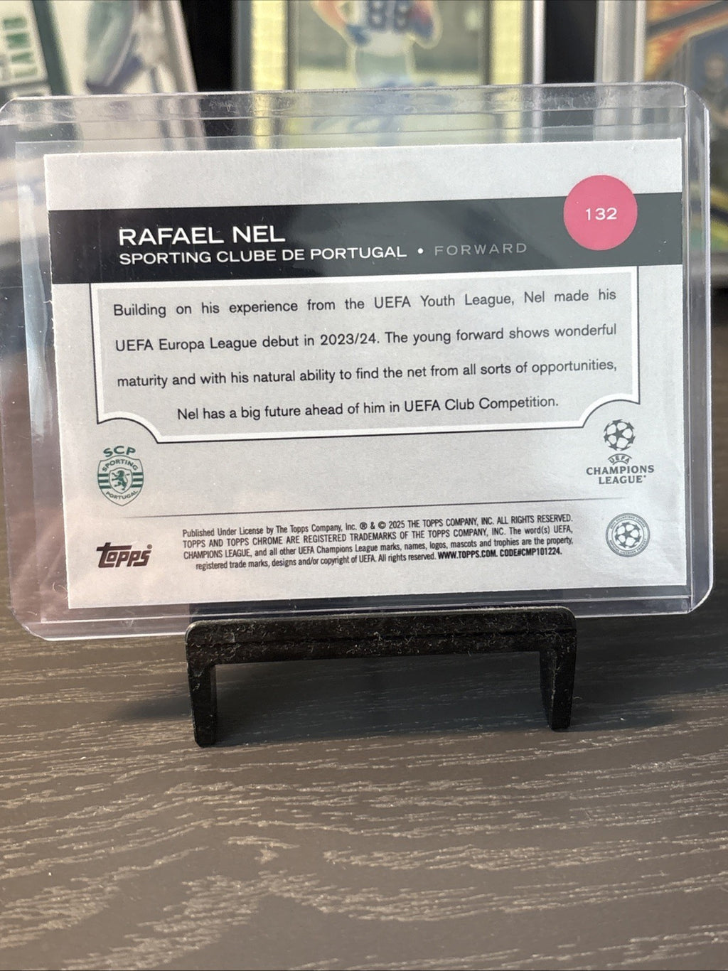 Rafael Nel RC 24/25 Topps Chrome UCC Parallel /199 Rookie RC Sporting
