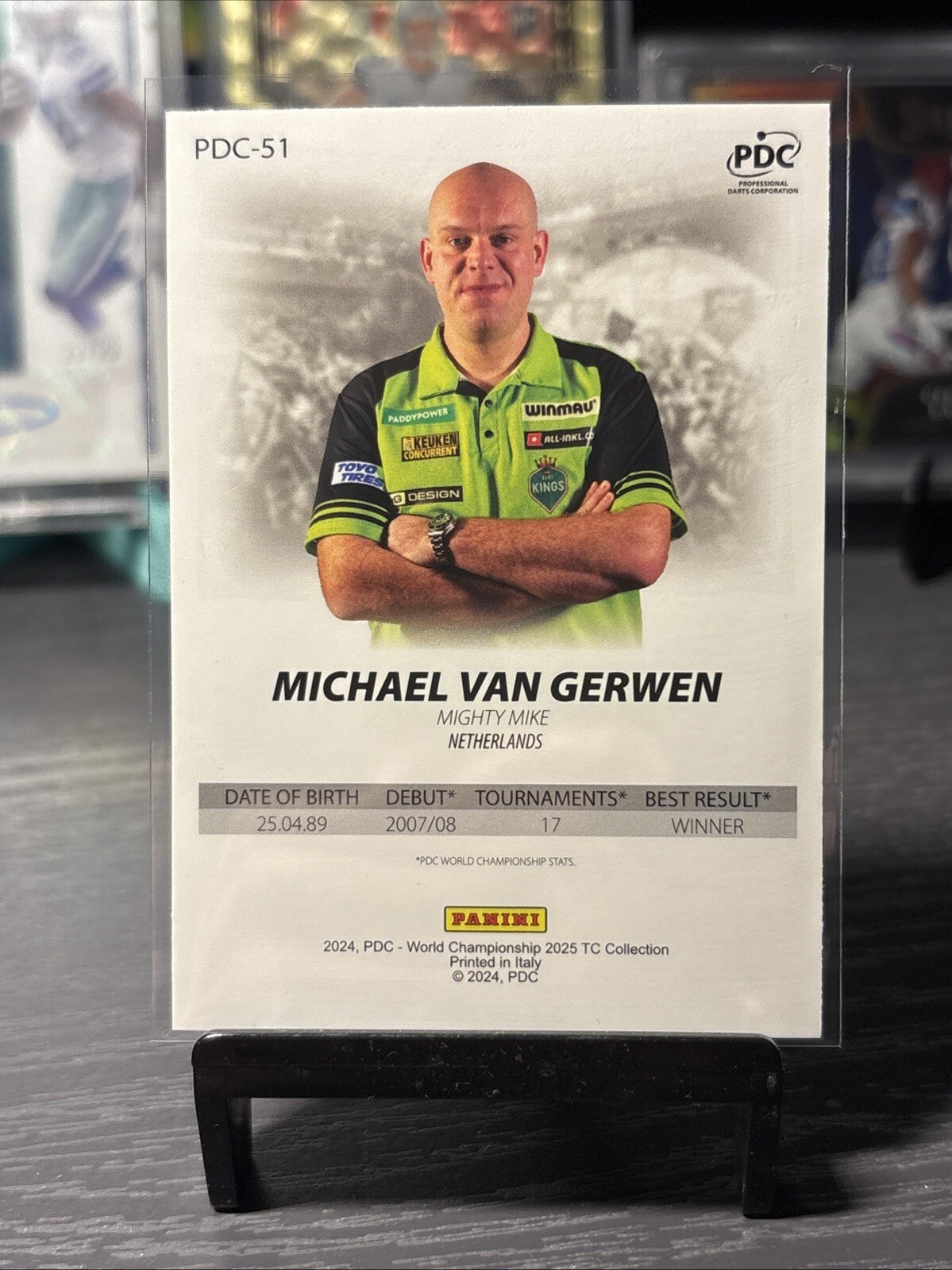 Panini PDC 2025 World Championship Darts Michael Van Gerwen Base Card PDC-51